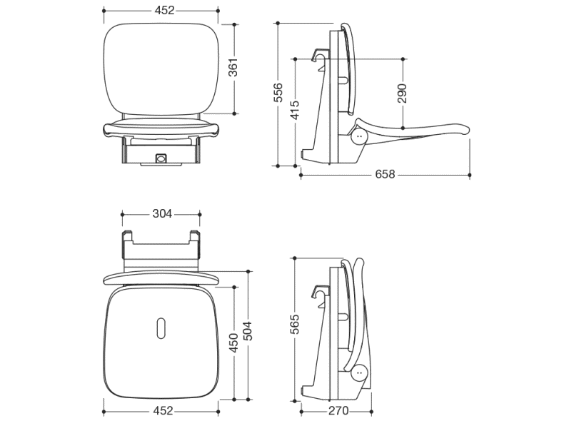 802.51.14160 Комфорт подвесного сиденья HEWI Sitzen  - Вид №2