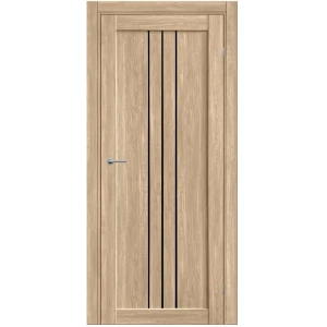 Дверь межкомнатная Бергамо остеклённая ПВХ ламинация цвет европейский дуб 60x200 см (с замком и петлями)