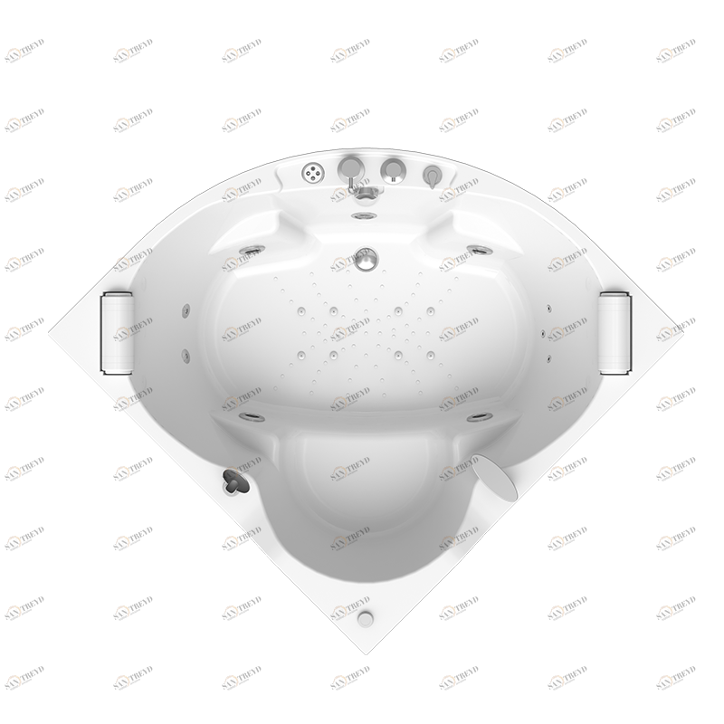 Гидромассаж "Спортивный Chrome" на ванну Сорренто 140х140 (двигатель 1500 Вт, система "Turbo-pool", джет Релакс - 5 шт., джет Магнус, Линц - 4 шт.) Radomir 1-65-2-0-3-038