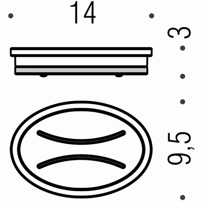 B2842 Мыльница настольная (стекло) COLOMBO LAND Colombo Design - Вид №2