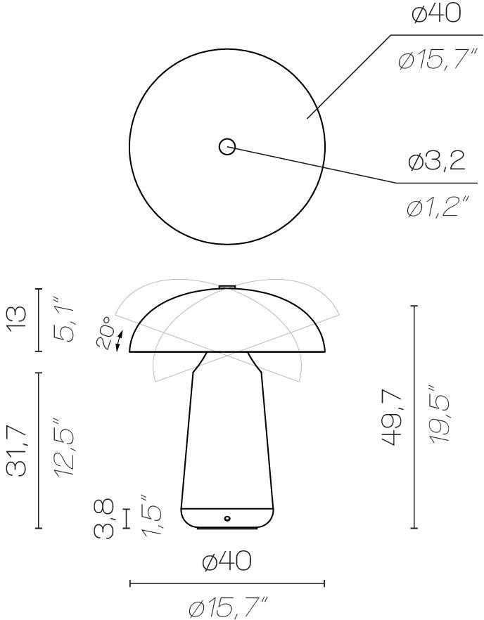 Contardi Настольная лампа Wireless led Ongo sun-id-1352551 - Вид №7