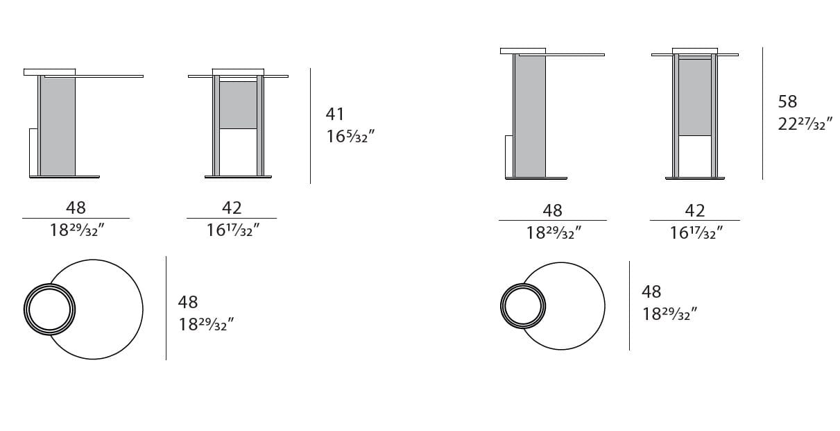 Круглый стеклянный журнальный столик Turri Nook ARCH-00022435 - Вид №5