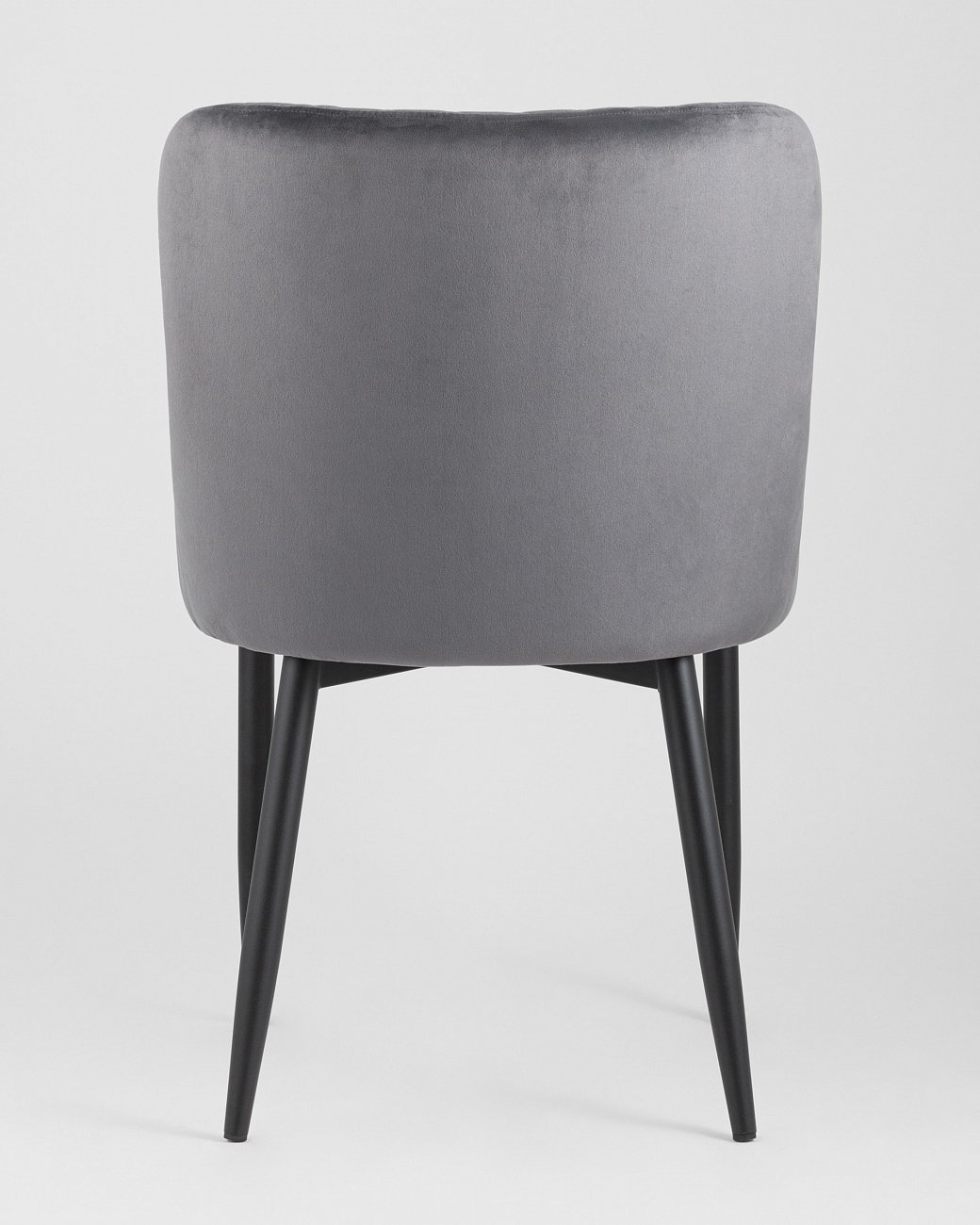 Стул мягкий со спинкой серый с черными металлическими ножками "Ститч" STOOL GROUP ДИЗАЙНЕРСКИЕ 00-3881934 Серый  - Вид №4