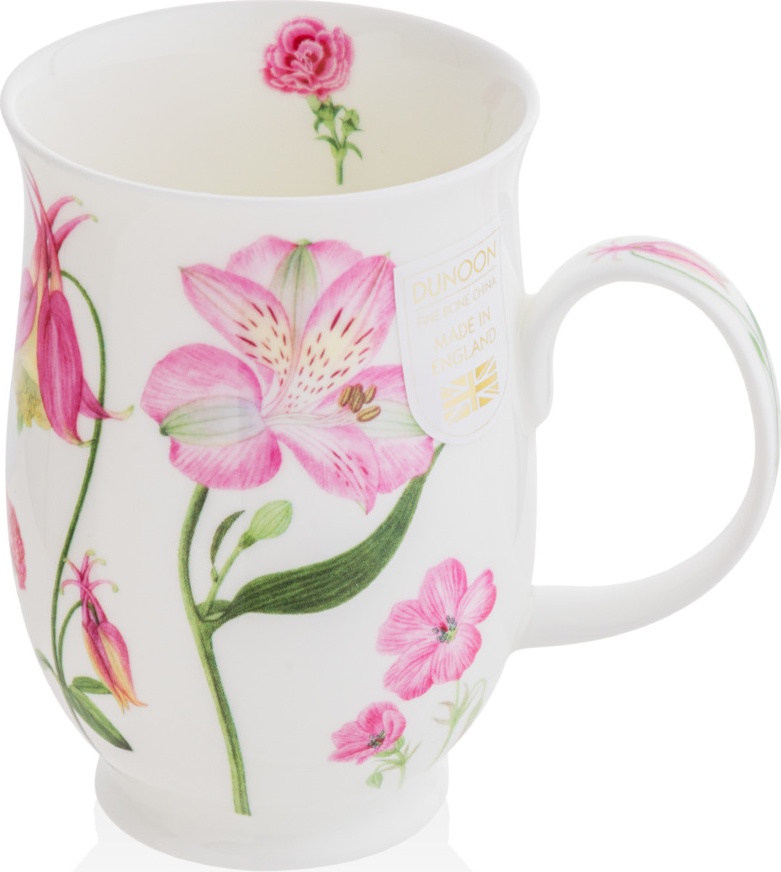 10671211 Dunoon Кружка Dunoon "Розовые цветы.Саффолк" 310мл Фарфор костяной 