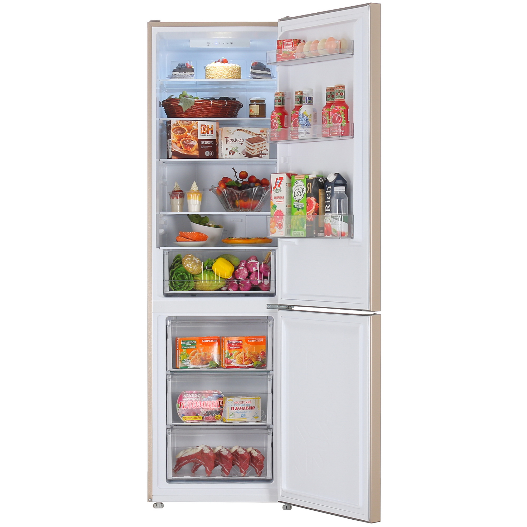 9078418 Холодильник с морозильником   Candy CCRN6200G золотистый STDN-0056124 - Вид №5