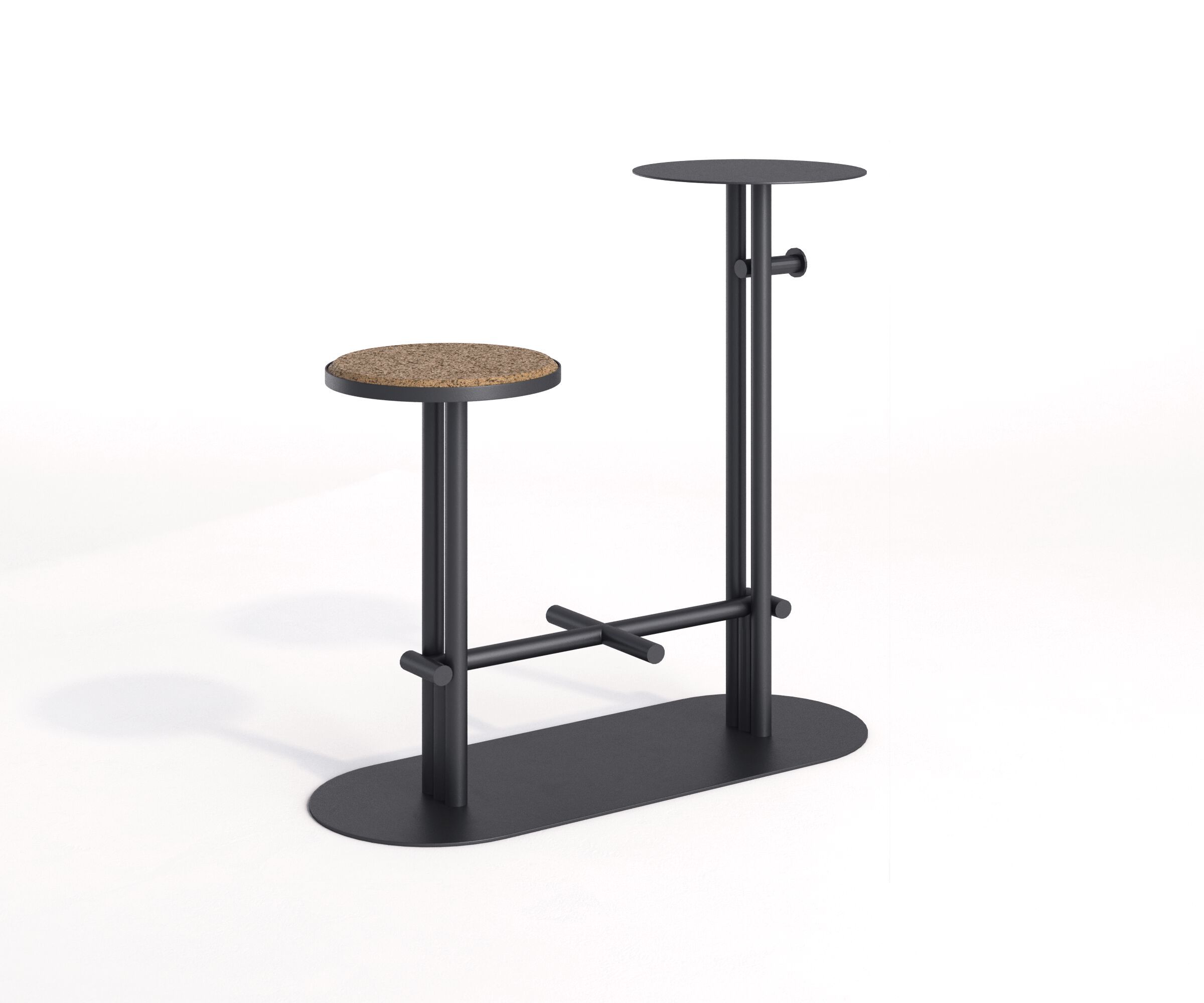 Стальной и пробковый высокий садовый стул с журнальным столиком Joyf точка ARCH-00111902 - Вид №13