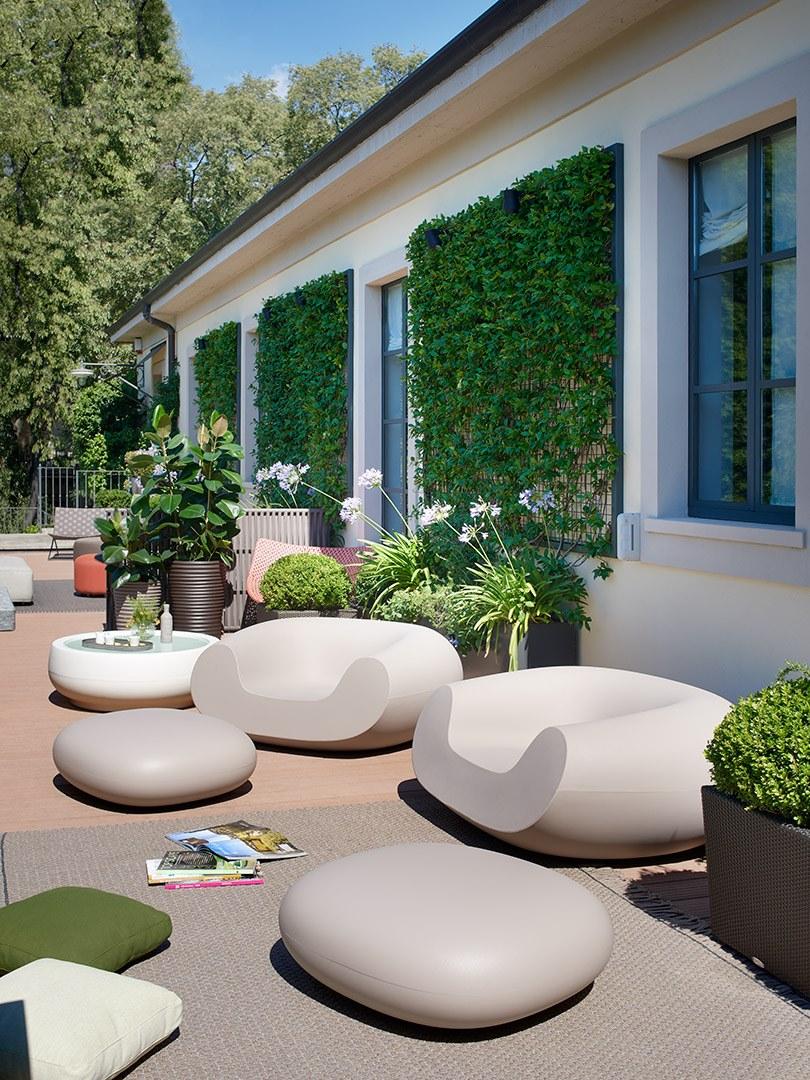 SLIDE Стол журнальный круглый полиэтиленовый контрактный Chubby sun-id-1413545 - Вид №3