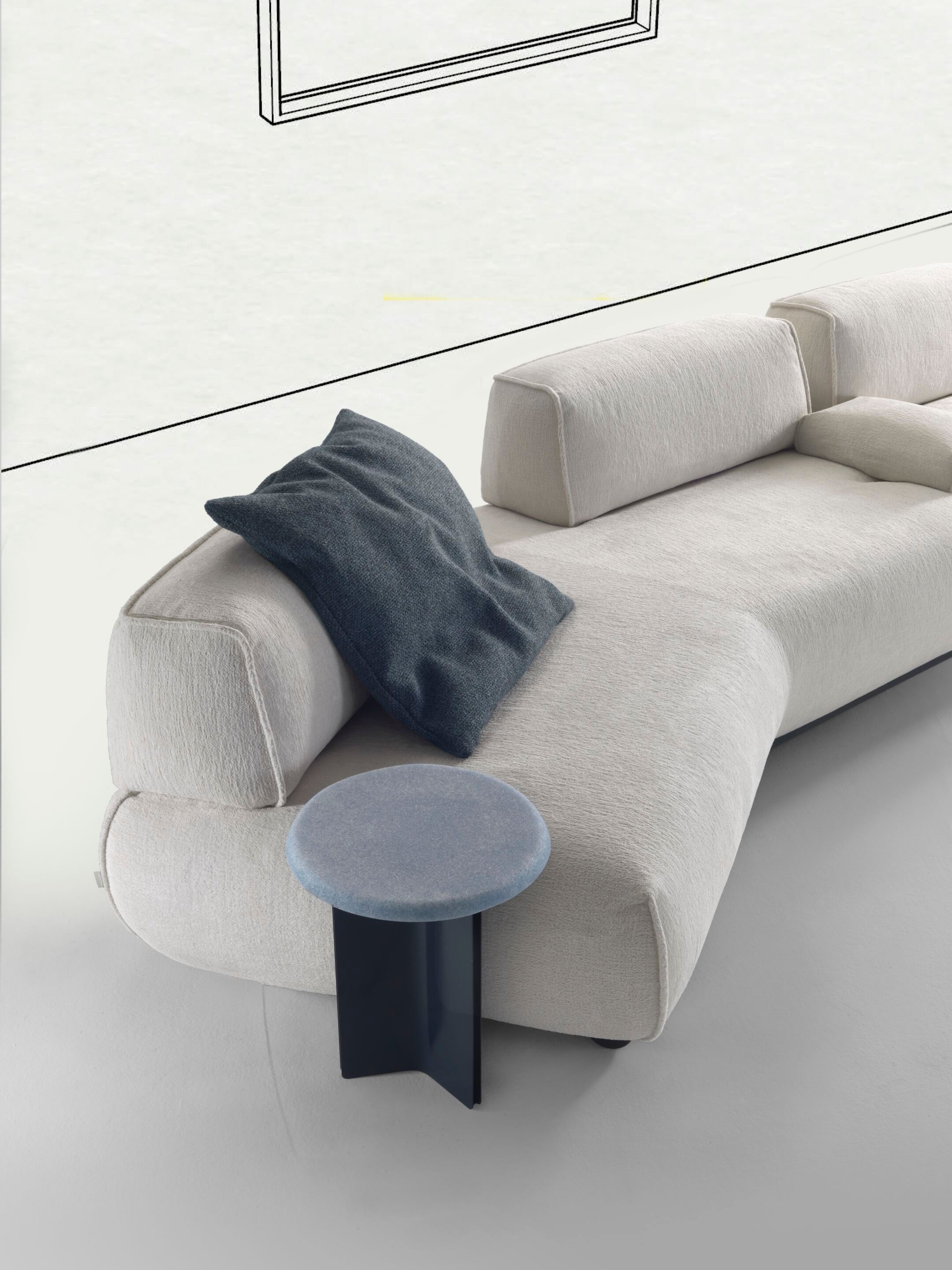 Круглый журнальный столик из натурального камня Marac Owen ARCH-00002445 - Вид №1