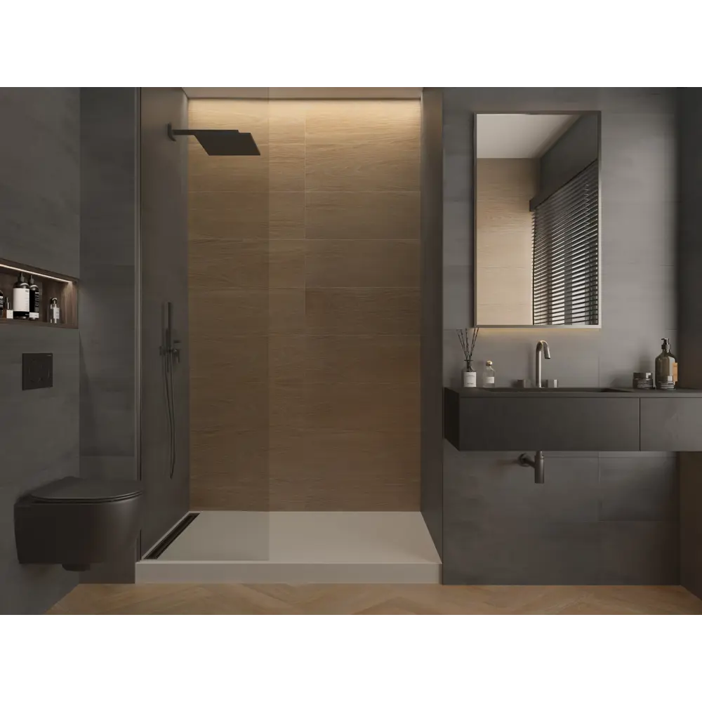 Плитка настенная Gracia Ceramica Porter 01 25x60 см 1.2 м² матовая цвет бежевый дерево 86745647 STLM-2006423 - Вид №3