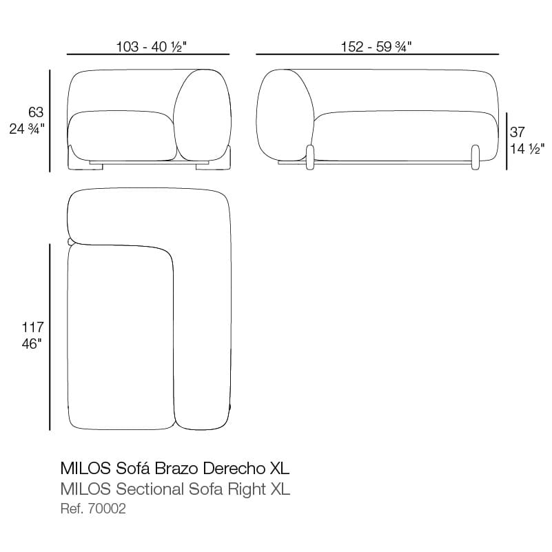 Ткань сад диван Vondom Милош ARCH-00136547 - Вид №9