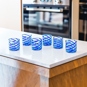 Набор из шести стаканов из муранского стекла ручной работы