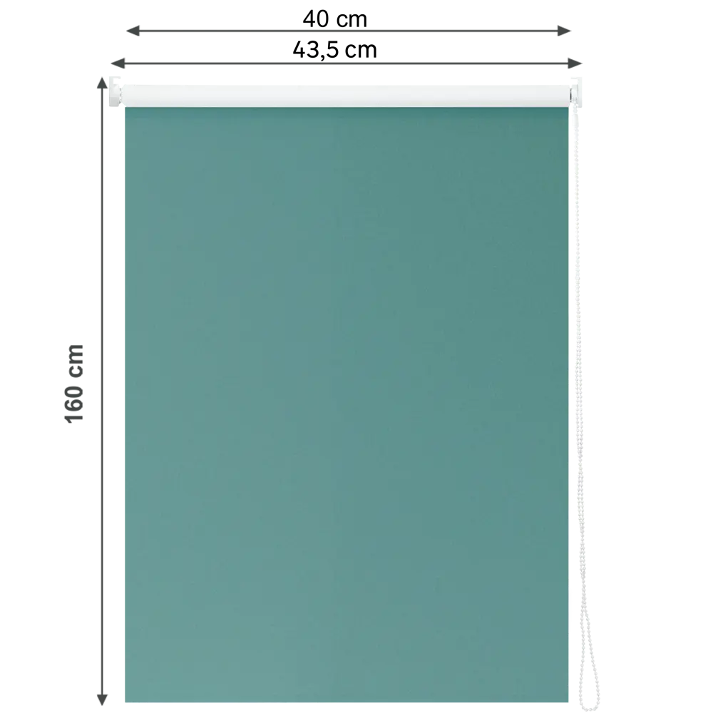 Штора рулонная блэкаут Inspire Santos 40x160 см бирюзовая Celadon 2 82692227 STLM-2070316 - Вид №1