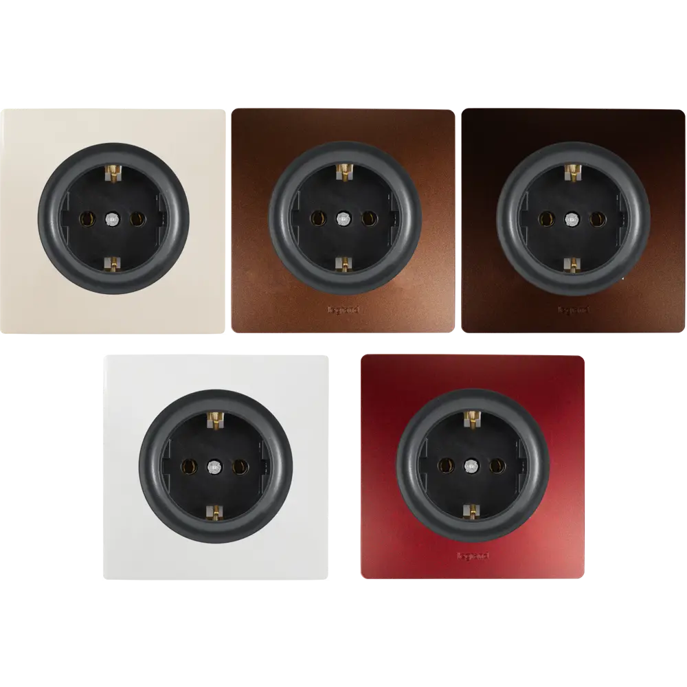 Розетка встраиваемая Onekey Florence с заземлением, цвет чёрный ONEKEYELECTRO STLM-2067996 - Вид №2