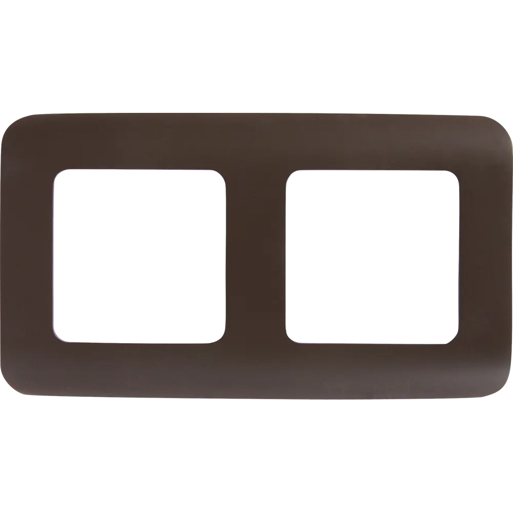 Рамка для розеток и выключателей Lexman Cosy 2 поста, цвет шоколад STLM-2134913