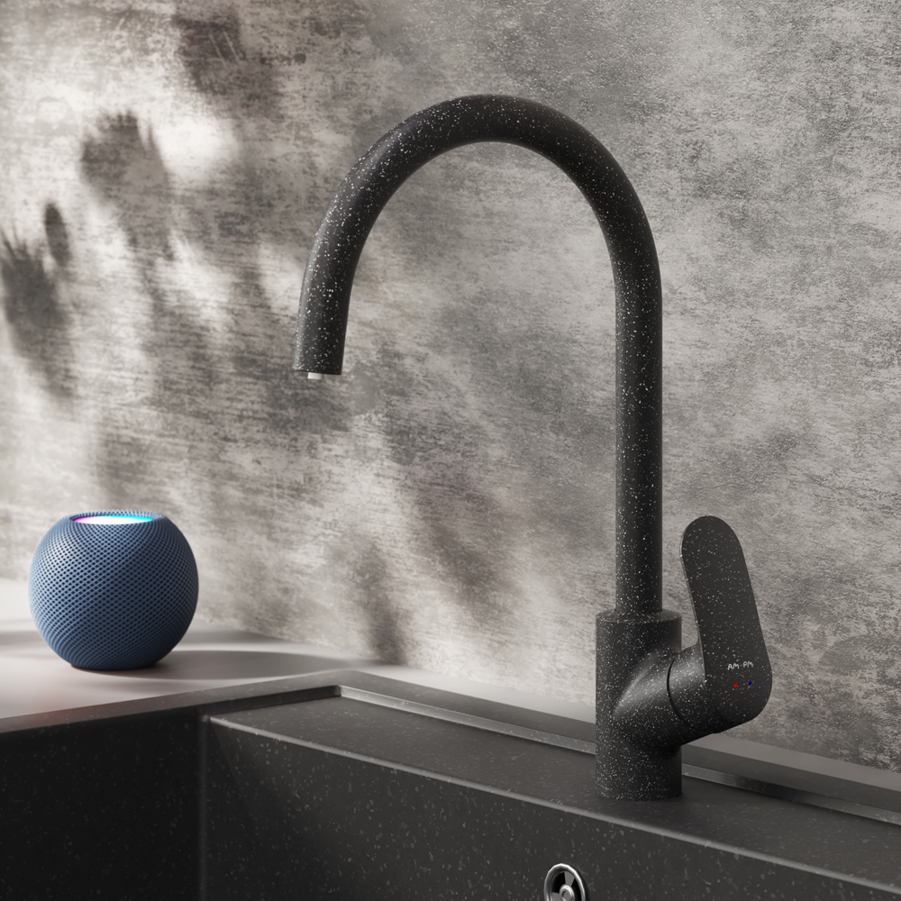 F8007722 смеситель для кухни с каналом для питьевой воды черный шт. AM.PM Like