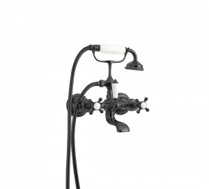 Gentry Home Смеситель для раковины мостик на 2 отверстия 200мм Mayfair Темный никель GH102600