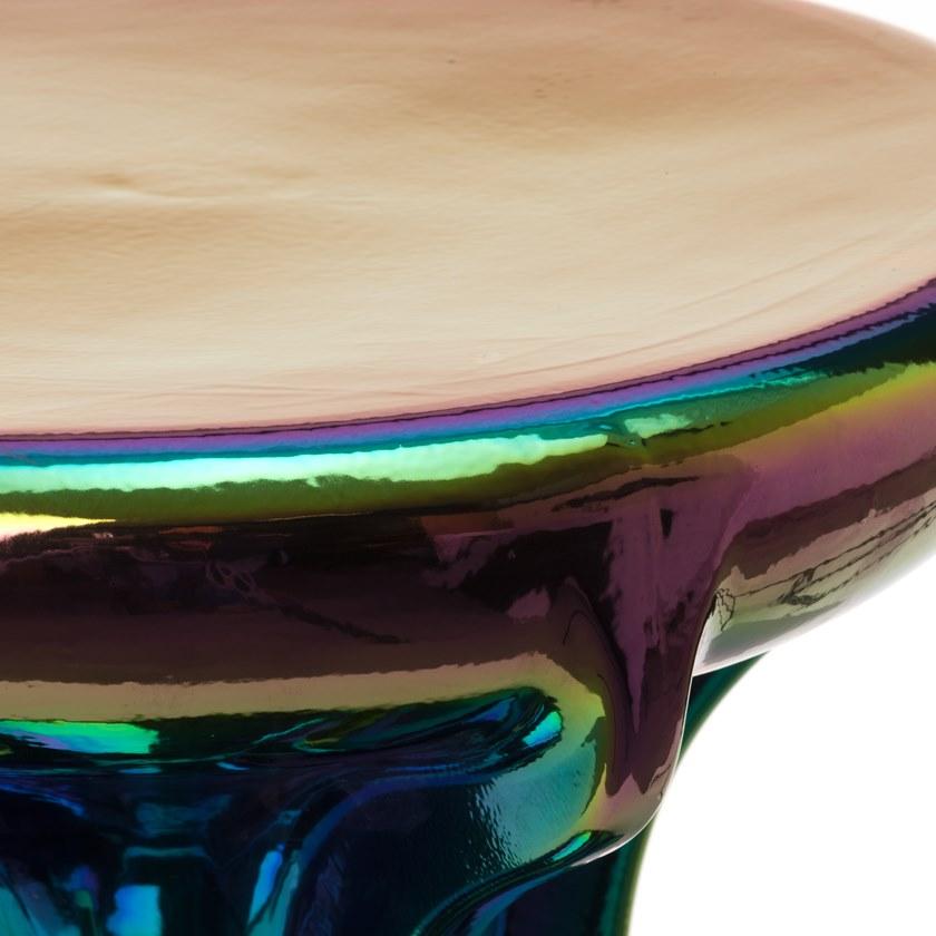 Pols Potten Низкий табурет из глазурованного керамогранита Oily 240-030-024  - Вид №2