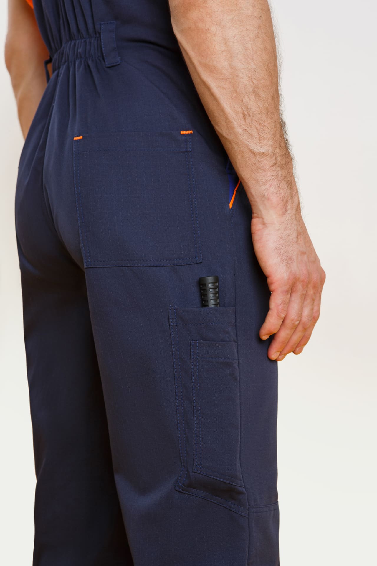 69399 Костюм "Энерджи" темно-синий-оранжевый  Летняя спецодежда  размер 52-54/170-176  - Вид №13