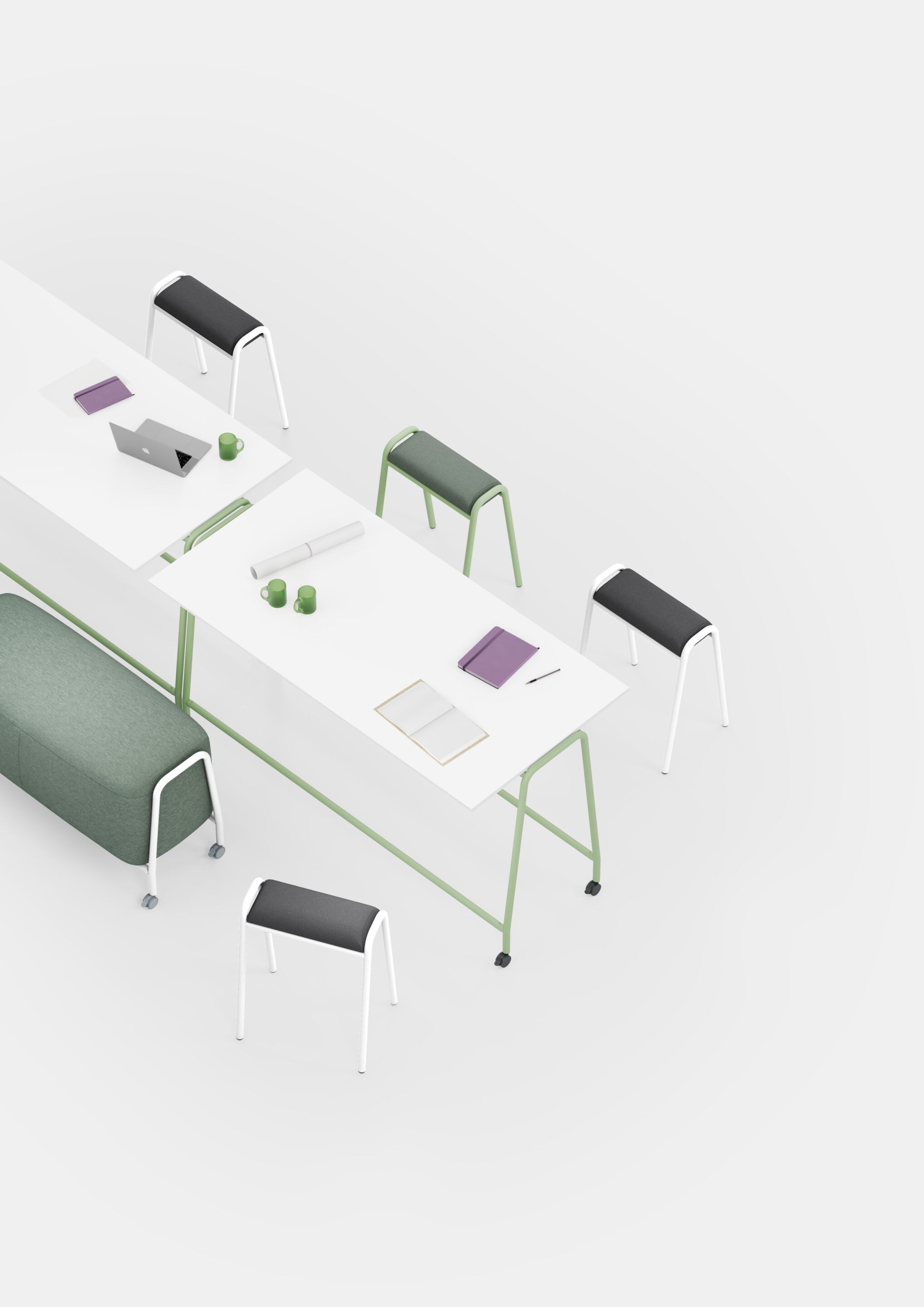 Высокий деревянный стол для совещаний с колесами IBEBI Boss ARCH-00023742 - Вид №9