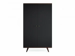 Шкаф распашной двухдверный темный дуб Thimon v2 THE IDEA  210368 Черный