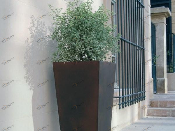 CYRIA Высокая кашпо для общественных мест из стали Corten ™ sun-id-1418590