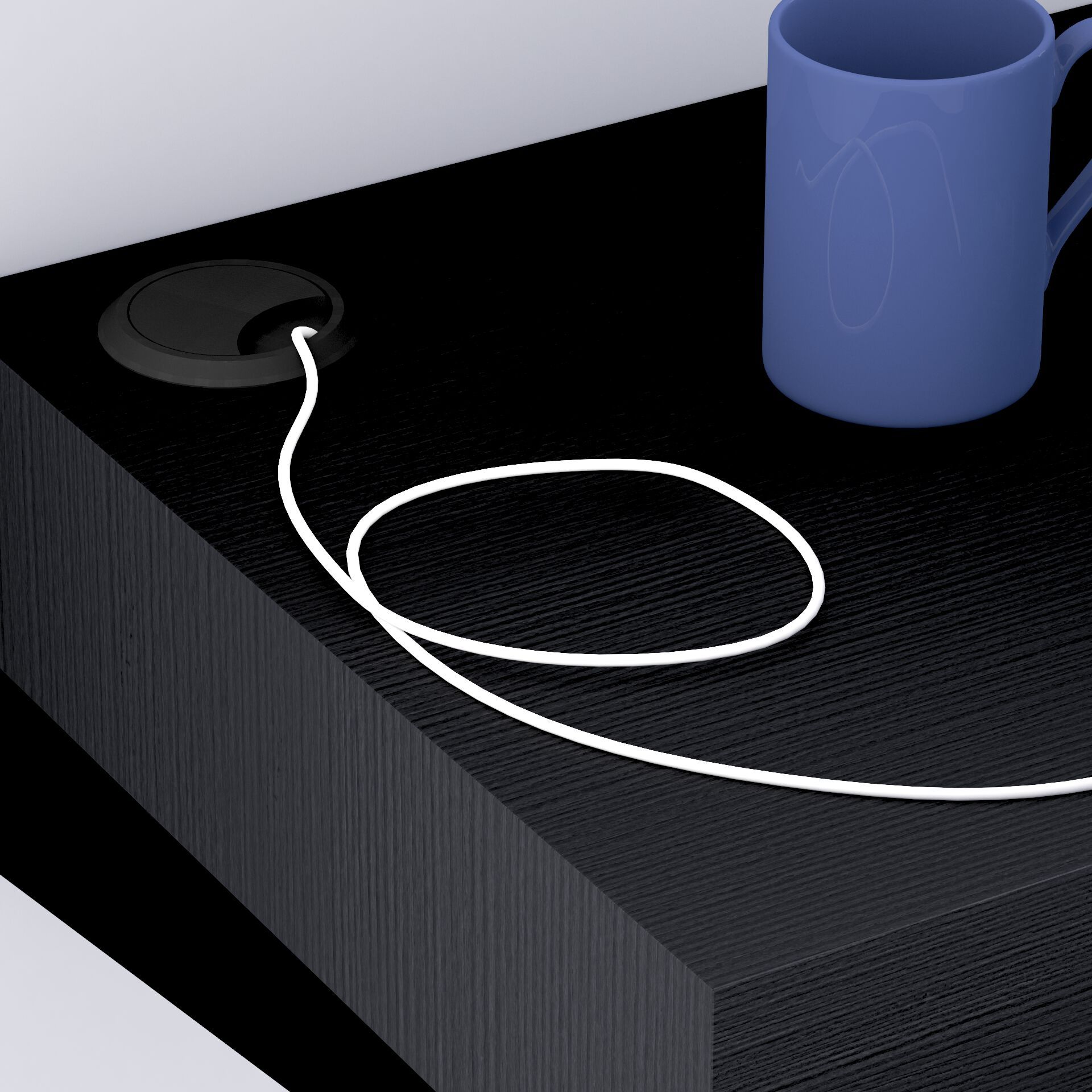 Высокий настенный стол в меламине с беспроводным зарядным устройством Mobili Fiver Evolution ARCH-00043867 - Вид №9