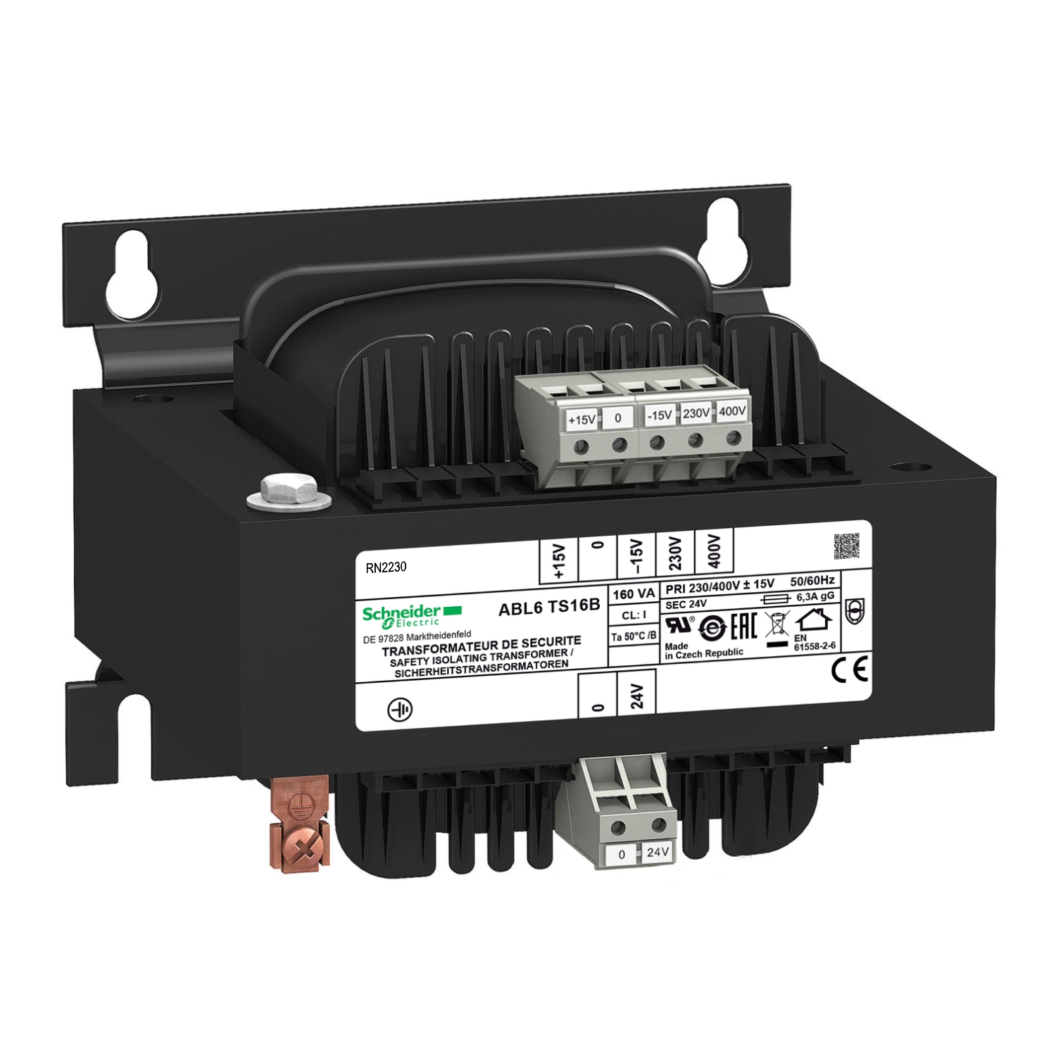 ABL6TS16B ТРАНСФОРМАТОР 230-400В 1X24В 160ВA Schneider Electric Блоки питания и тарансформаторы 
