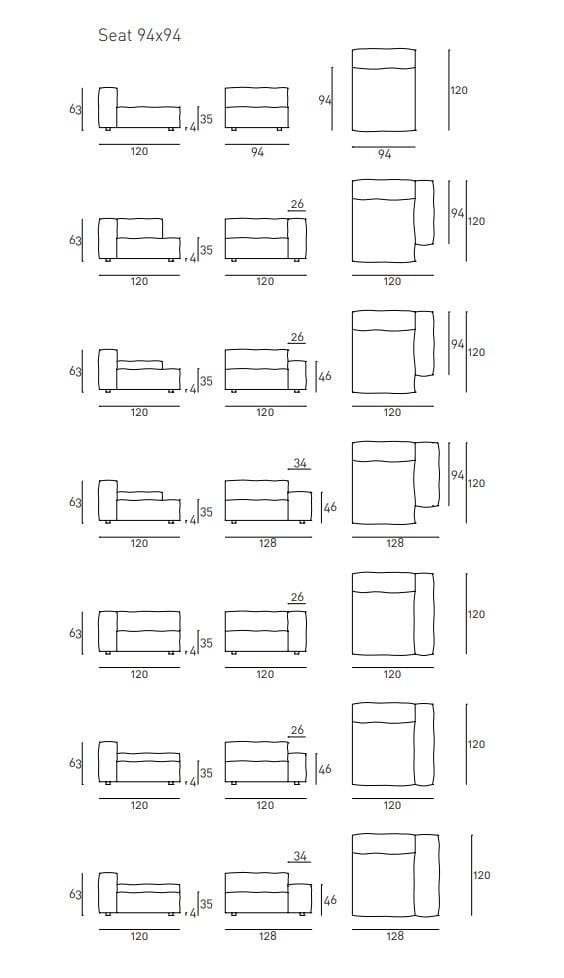 Съемный диван Living Divani Новая стена ARCH-00107904 - Вид №7