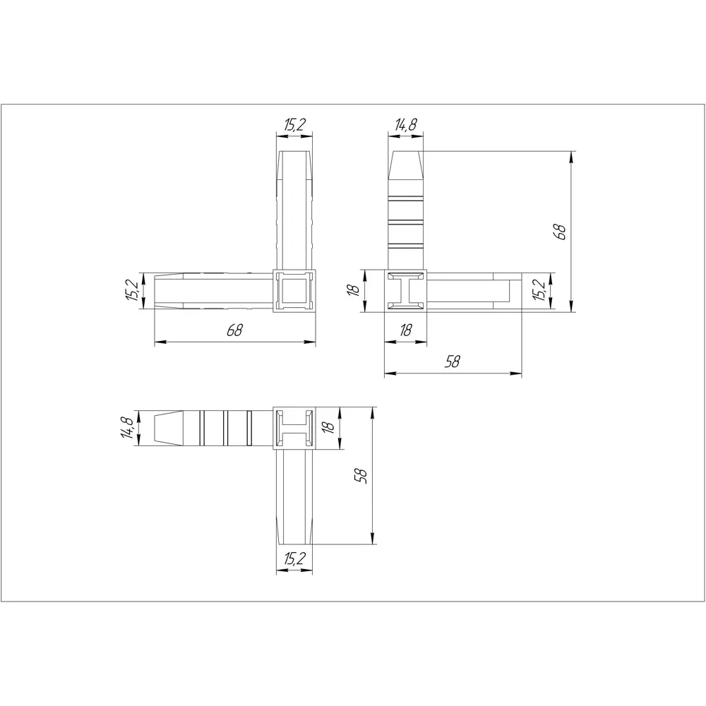 Коннектор Santreyd для сборки мебельных конструкций 15×15 мм 82693914 STLM-0034281 - Вид №6