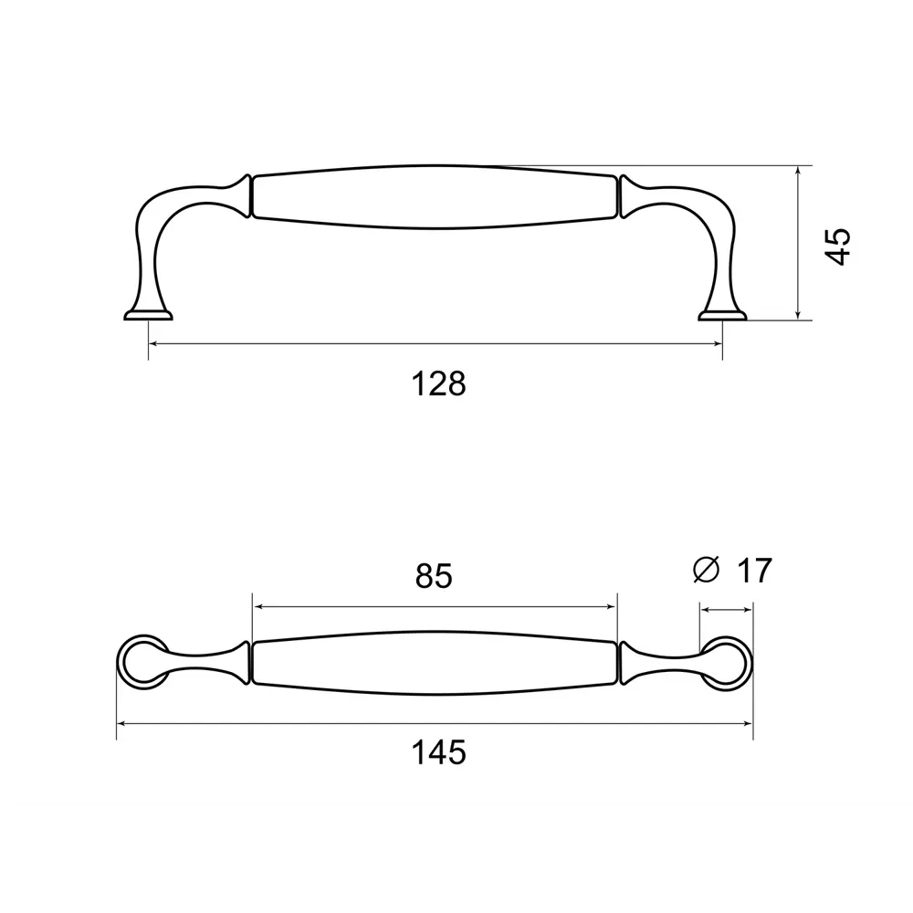 86899815 Ручка-скоба мебельная Casalingo ЦАМ 128 мм цвет бронза STLM-1007696 PALLADIUM  - Вид №2