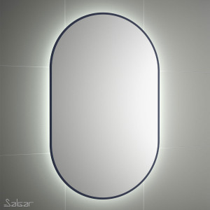 87866 SALGAR Зеркало OLIMPIA 920 night blue вертикальное со светодиодной подсветкой (20 Вт) IP44 920 x 520 x 30 мм Зеркало