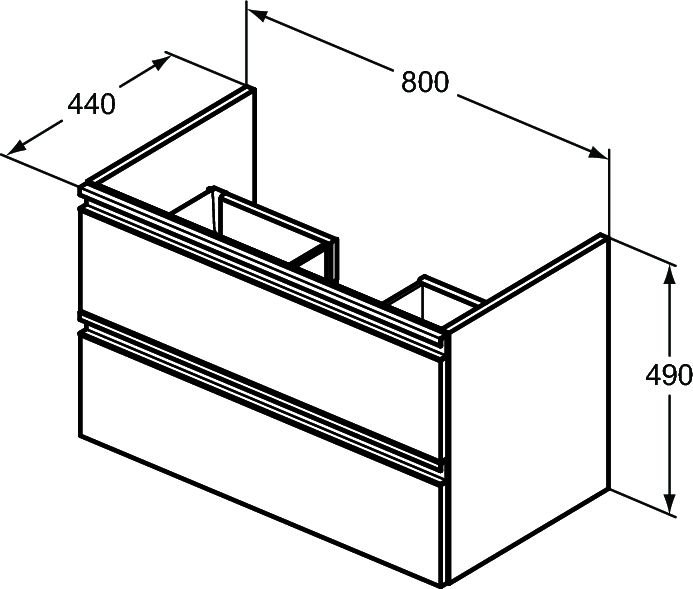 T0051ZT Тумба для раковины 80 см для подвесного монтажа Ideal Standard TESI - Вид №5
