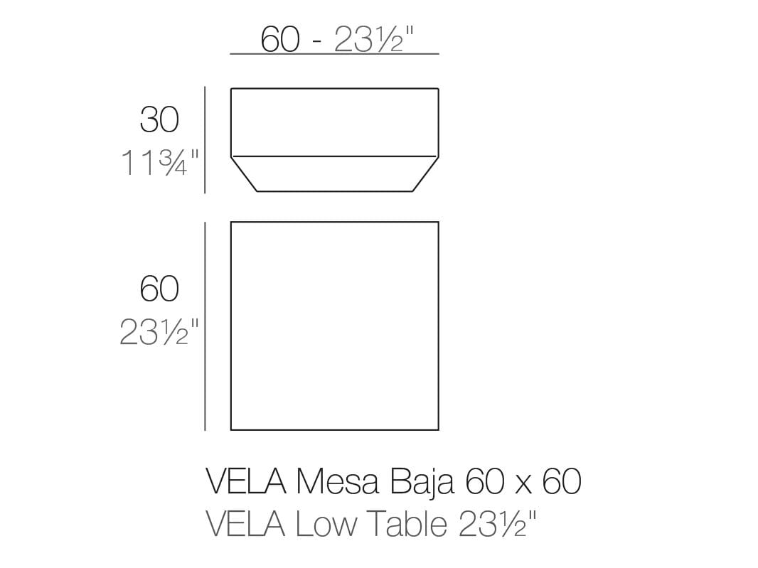Квадратный садовый стол из полиэтилена Vondom ARCH-00032591 - Вид №5