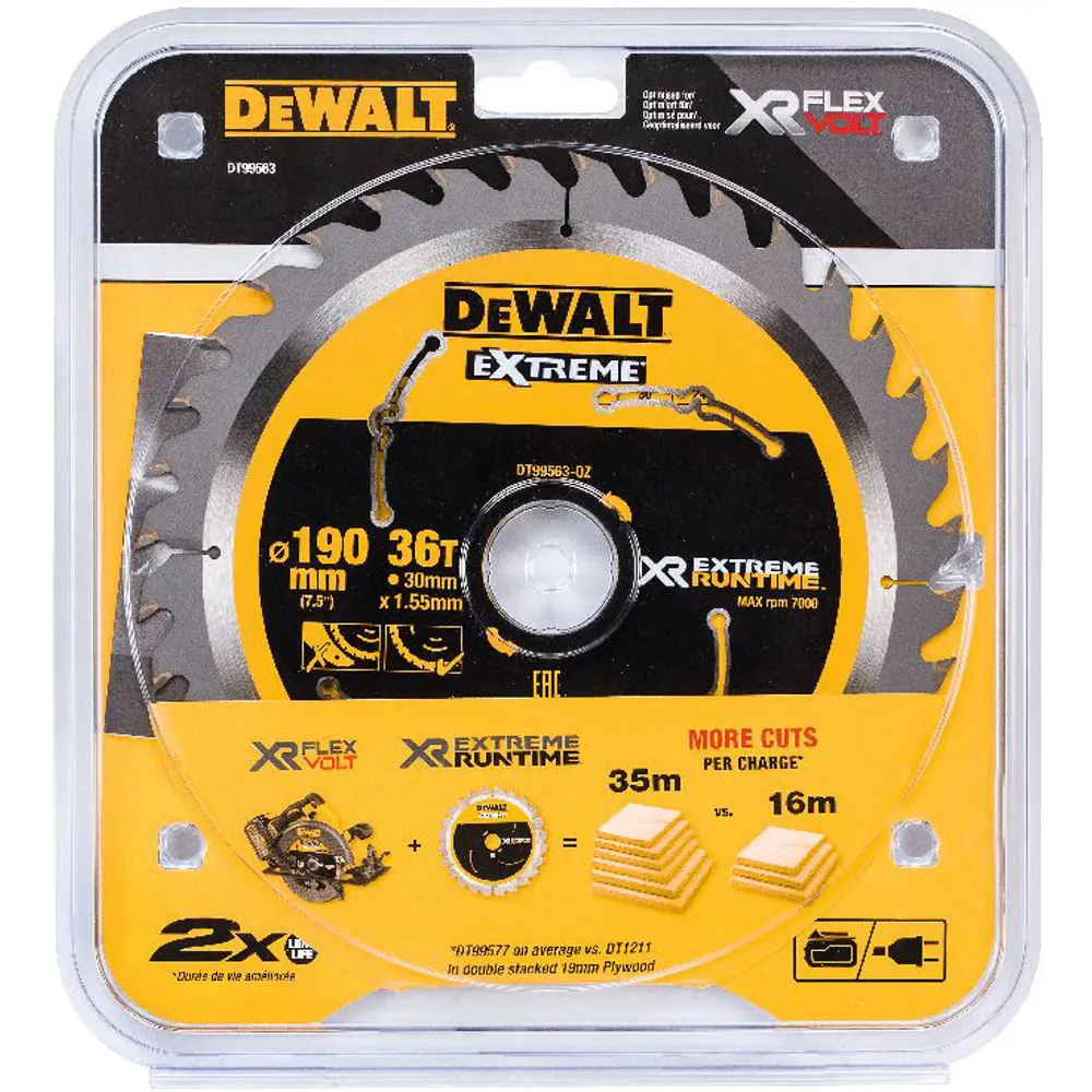 Диск пильный по дереву Dewalt 36T 190x1.55 мм STLM-2100340 - Вид №1