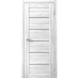 Дверь межкомнатная остеклённая Новара Горизонталь 70x200 см ламинация ПВХ цвет ривьера айс (с замком и петлями)