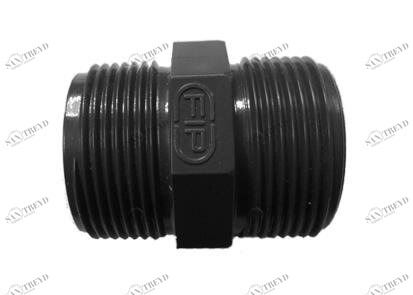 SANIT 852700210120321 Двойной ниппель, PVC-U, резьбовой соединитель 