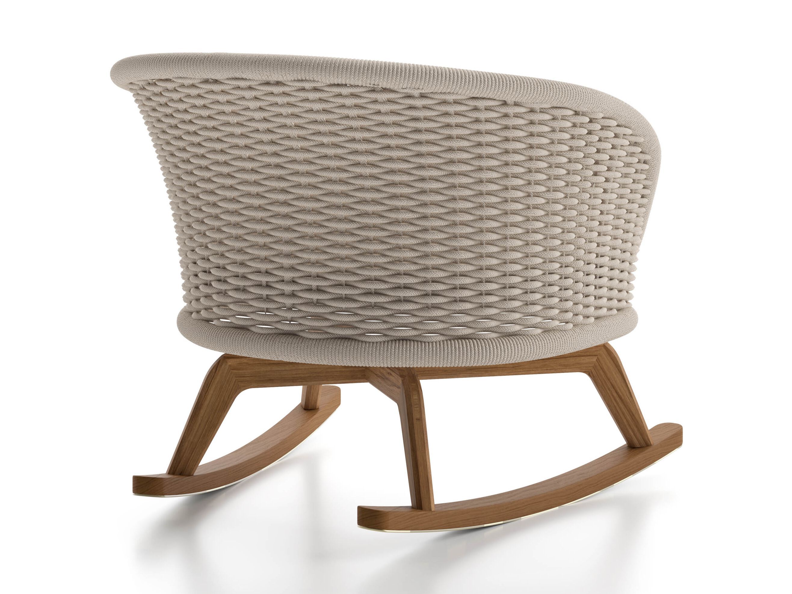 Кресло-качалка из тикового дерева и акриловой ткани Atmosphera Ludo ARCH-00051685 - Вид №5