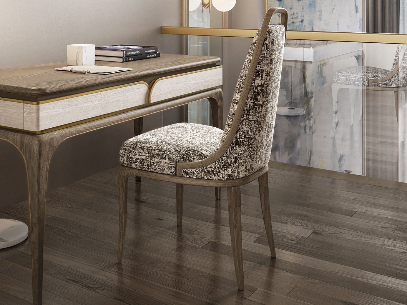 Мягкий стул из ткани A.R. Arredamenti ARCH-00086963 - Вид №1