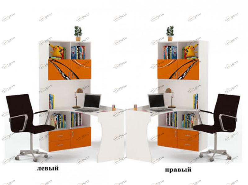 Стол-стеллаж ABC-KING Formula левый оранж 4631148150591