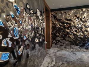 Декоративная зеркальная стеклянная панель