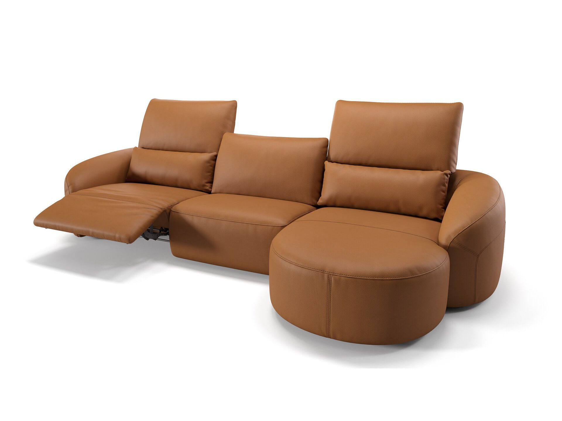 Кожаный диван с полуостровом Sofanella Санкт-Мориц ARCH-00038944