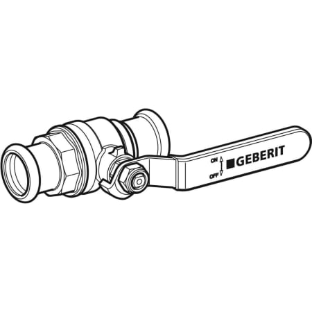 94924 Шаровой кран Geberit Mapress, NPW, с рукояткой Geberit  - Вид №1