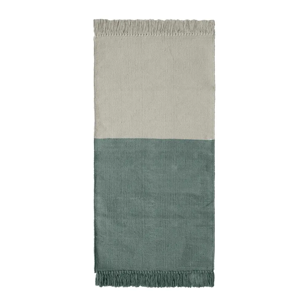 Коврик декоративный хлопок Inspire Lyanna 60x120 см цвет голубой STLM-2180139