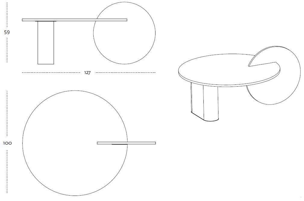altreforme Журнальный столик из алюминия Galactica sun-id-1481697 - Вид №3
