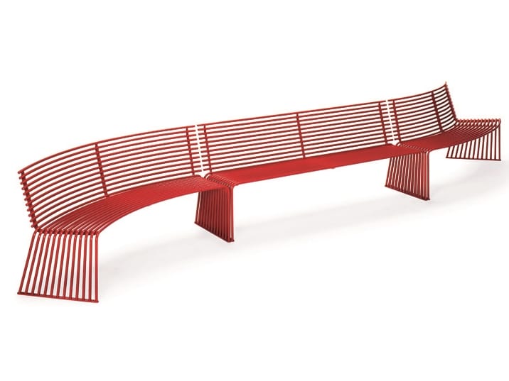 Металлическая изогнутая скамья со спинкой Urbantime Zeroиндексы.015 ARCH-00114501