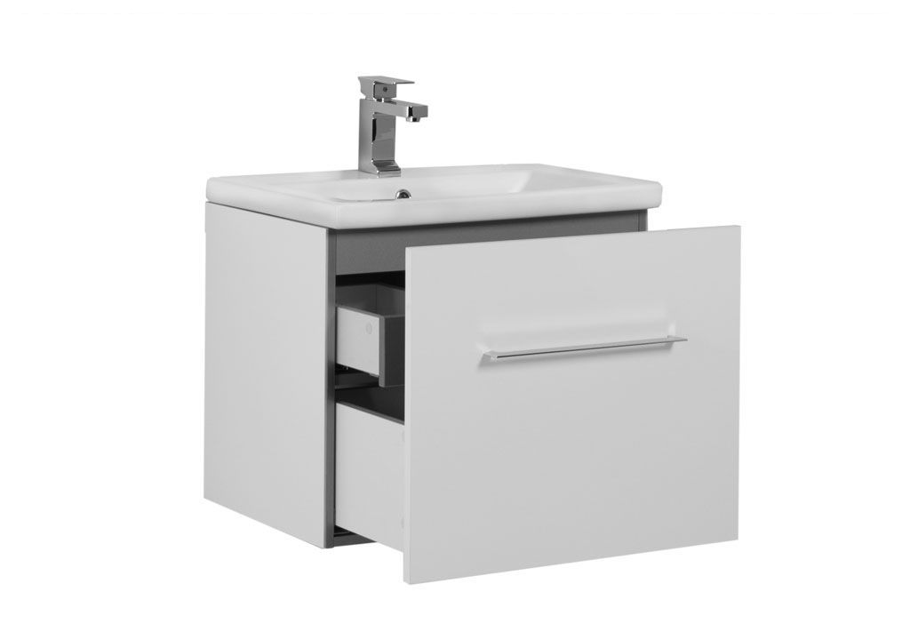 Тумба с раковиной Aquanet Порто 60 белый 0019573000183659 - Вид №1