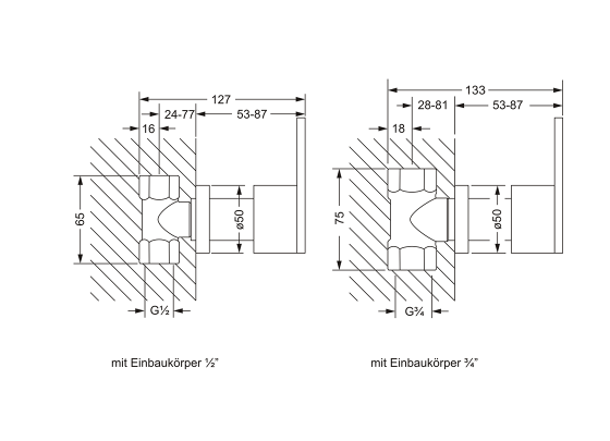 Вентиль для скрытого монтажа, внешняя часть JOERGER Plateau 630.50.234.000 - Вид №1