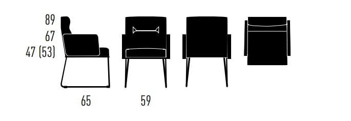 Мягкое кресло с подлокотниками KFF D-Light ARCH-00033983 - Вид №10