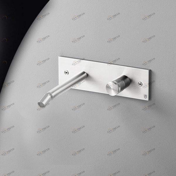 Смеситель для биде настенный HIRO HIR19L серебристый глянцевый Radomonte