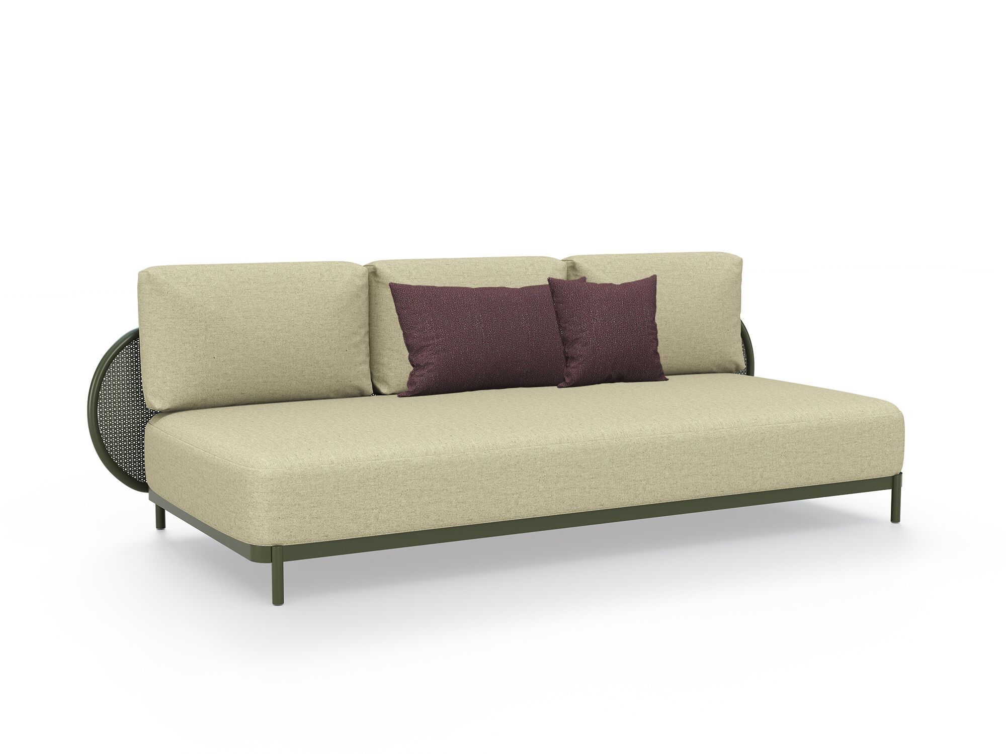 3-местный алюминиевый и Sunbrella® садовый диван YAAZ Ova ARCH-00008671 - Вид №3